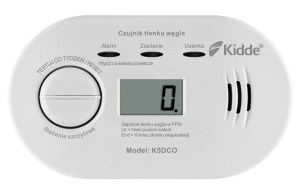 K5DCO Czujnik tlenku węgla / czadu z wyświetlaczem Kidde