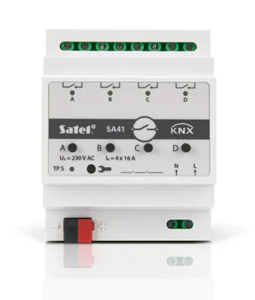 KNX-SA41 Uniwersalny aktor przełączający, 4 tory SATEL