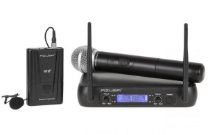 Mikrofon VHF 2 kanały WR-358LD (1 x mik. do ręki + 1x klip)